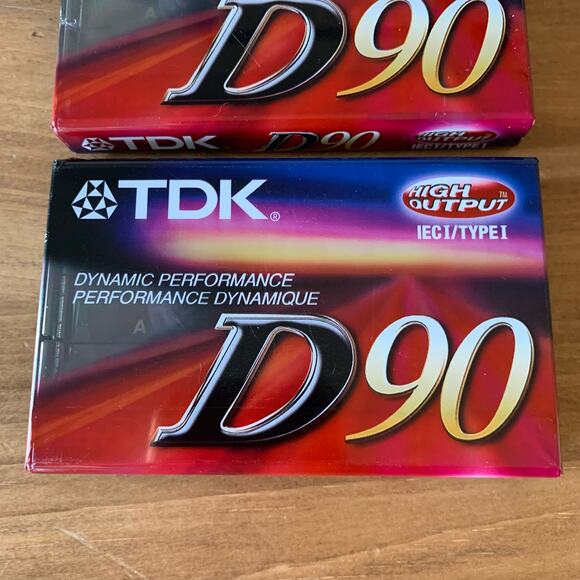 TDK D90 Blank Audio Cassette Tapes Lot Of 2 High Output IECI/Type1 New Sealed - Picture 7 of 7